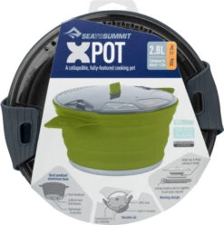 Sea To Summit X-Pot Folding Camping Cookware -Camping Equipment Store AXPOT2.8CH X Pot 2.8Litre Charcoal Packaging 01