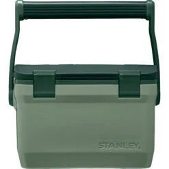 Stanley Easy Carry Outdoor Cooler Camping Coolbox -Camping Equipment Store B2B Web PNG The Easy Carry Outdoor Cooler 7QT Stanley Green Front 1800x1800