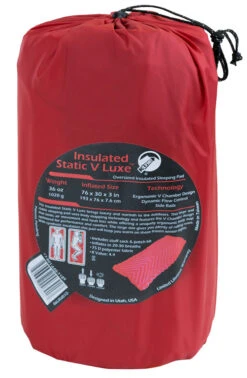 Klymit Insulated Static V Luxe Inflatable Camping Mattress -Camping Equipment Store Klymit InsulatedStaticVLuxe 06LIRD01D Bag 2000x2000