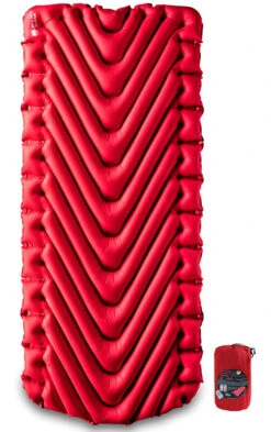 Klymit Insulated Static V Luxe Inflatable Camping Mattress -Camping Equipment Store Klymit InsulatedStaticVLuxe 06LIRD01D Front Bag NoValve 2000x2000