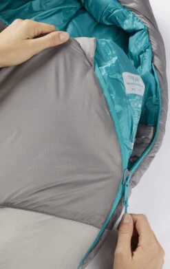 Rab Women's Solar Ultra 2 Lightweight Sleeping Bag -Camping Equipment Store SOLAR ULTRA 2 WMNS GRANITE QSS 03 GRA 09