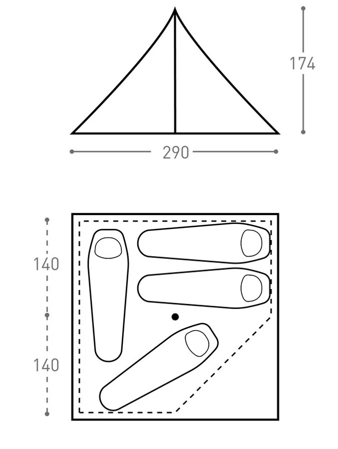Bach WickiUp 4 Ultralight Backpacking Tipi Tent 4 Bach WickiUp 4 Ultralight Backpacking Tipi Tent - Image 4