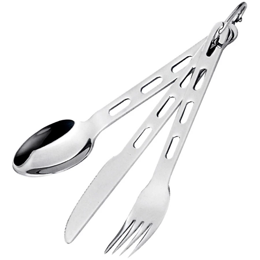 GSI Outdoors Glacier Stainless Ring Cutlery Set Camping Utensils 2 GSI Outdoors Glacier Stainless Ring Cutlery Set Camping Utensils - Image 2