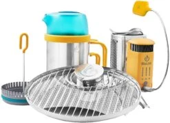Biolite Campstove 2+ Complete Cook Kit Stove, Grill & Kettle Set